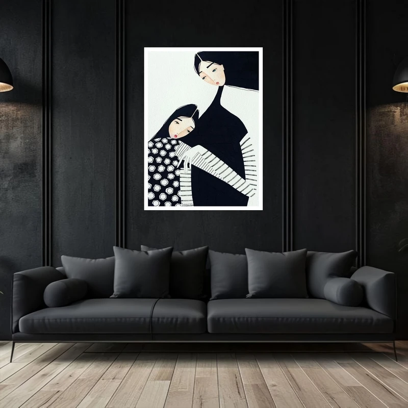 تابلو بکلیت طرح نقاشی مینیمال دکوری هنری و مدرن مدل W-bu5382