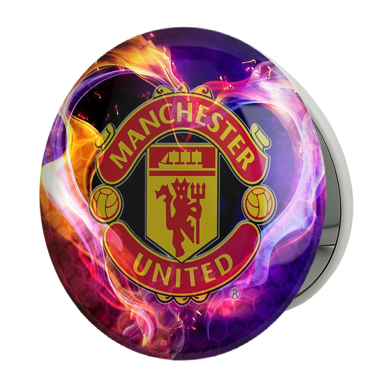 آینه جیبی خندالو طرح باشگاه منچستر یونایتد مدل تاشو کد 26487 