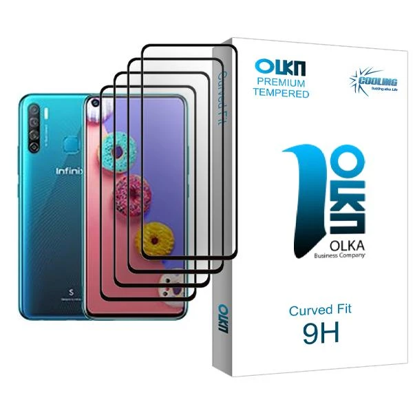 محافظ صفحه نمایش کولینگ مدل Olka Glass MIX004 مناسب برای گوشی موبایل اینفینیکس S5 بسته چهار عددی