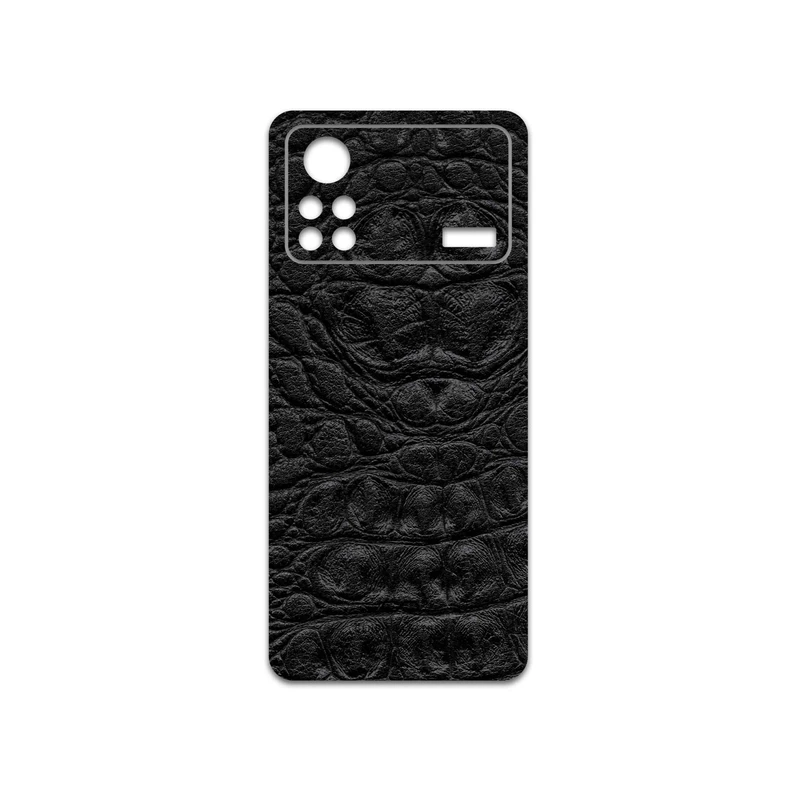 برچسب پوششی ماهوت مدل Black-Crocodile-Leather مناسب برای گوشی موبایل شیائومی Poco X4 Pro 5G