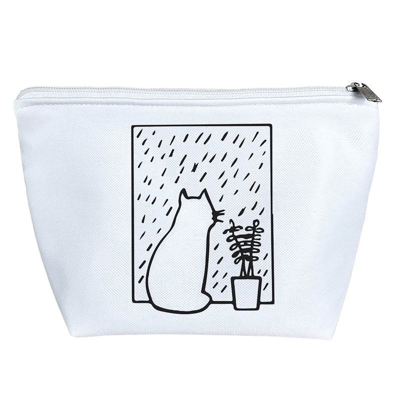 کیف لوازم آرایش دخترانه خندالو مدل گربه و باران کد 7687