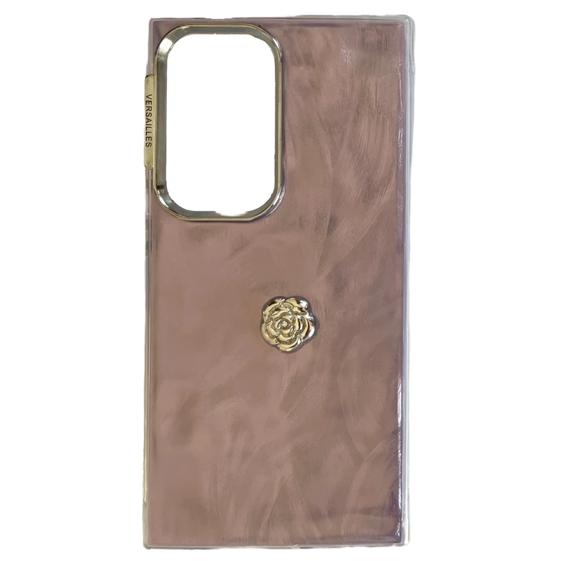 کاور مدل فانتزی طرح براش با گل برجسته مناسب برای گوشی موبایل سامسونگ Galaxy S24 Ultra