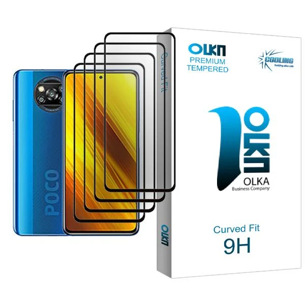محافظ صفحه نمایش کولینگ مدل Olka Glass MIX004 مناسب برای گوشی موبایل شیائومی Poco X3 NFC بسته چهار عددی