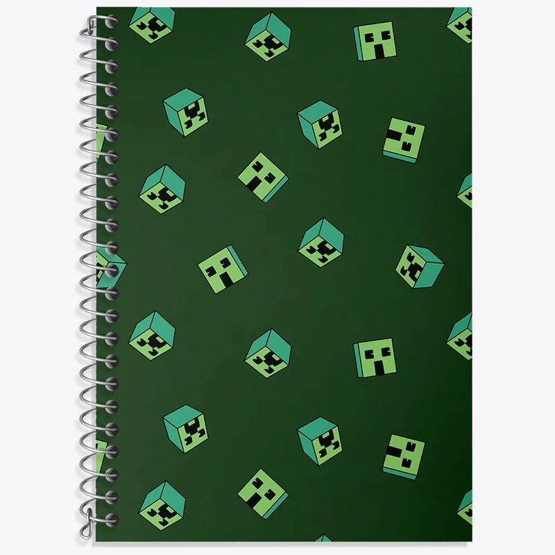 دفتر زبان 50 برگ خندالو مدل دو خط طرح ماینکرافت (Minecraft) کد N543