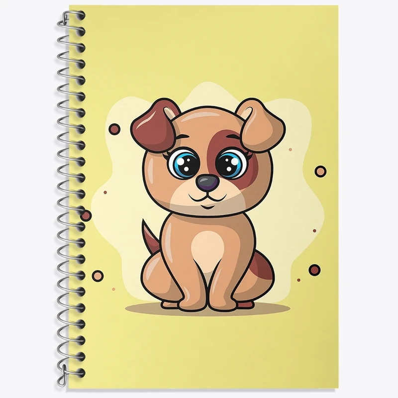 دفتر زبان 50 برگ خندالو مدل دو خط طرح سگ بامزه کد N1644