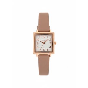 ساعت مچی عقربه‌ای کوارتز زنانه کملی مدل مربع بند چرمی 111D