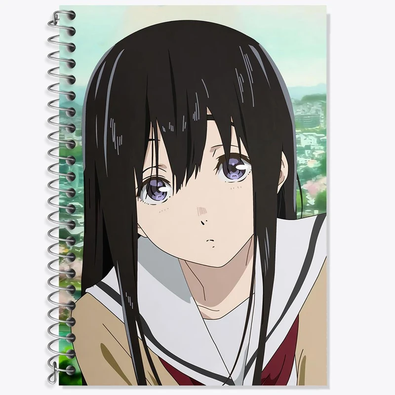 دفتر زبان 50 برگ خندالو مدل دو خط طرح نائوکو انیمه سایلنت ویس A Silent Voice کد 15806