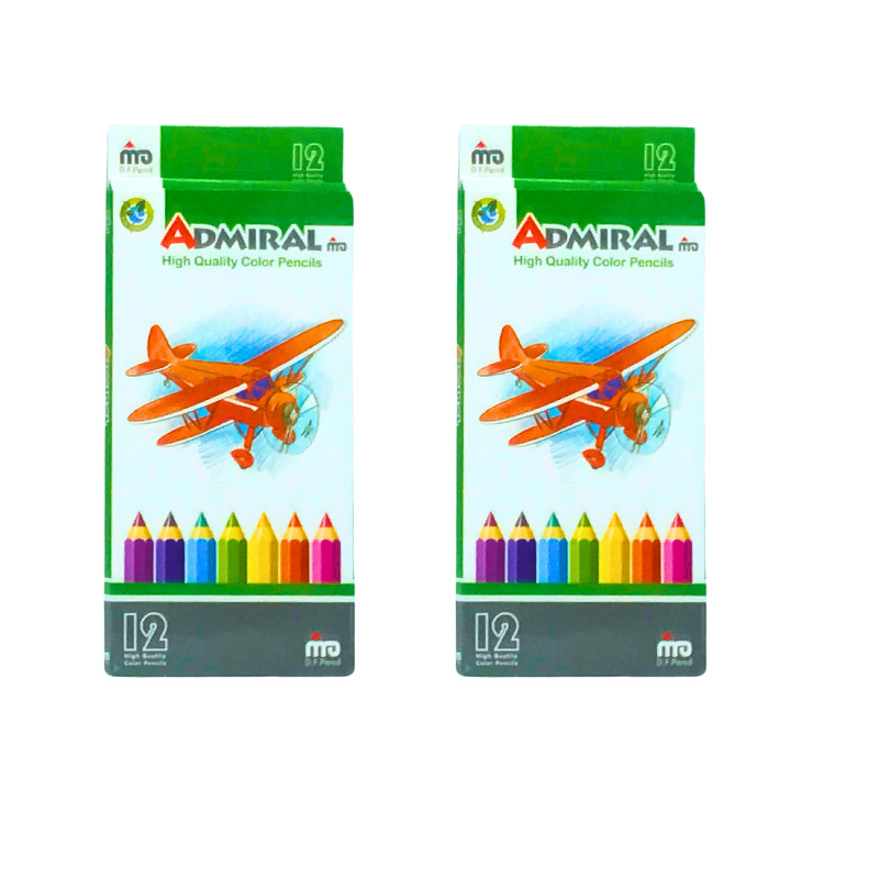 مداد رنگی آدمیرال 12 رنگ مدل هواپیمایی
