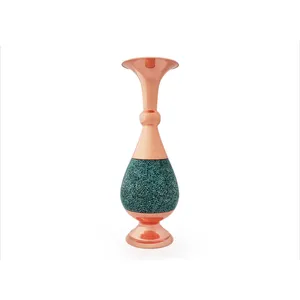 گلدان فیروزه کوبی مسی کد 30