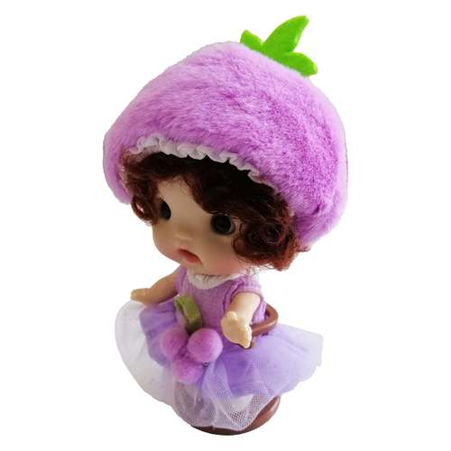 عروسک مدل مینیاتوری طرح دختر بلوبری ارتفاع 12 سانتی متر