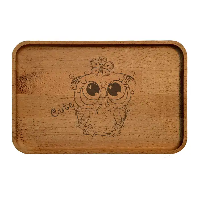 سینی چوبی مدل جغد 5540