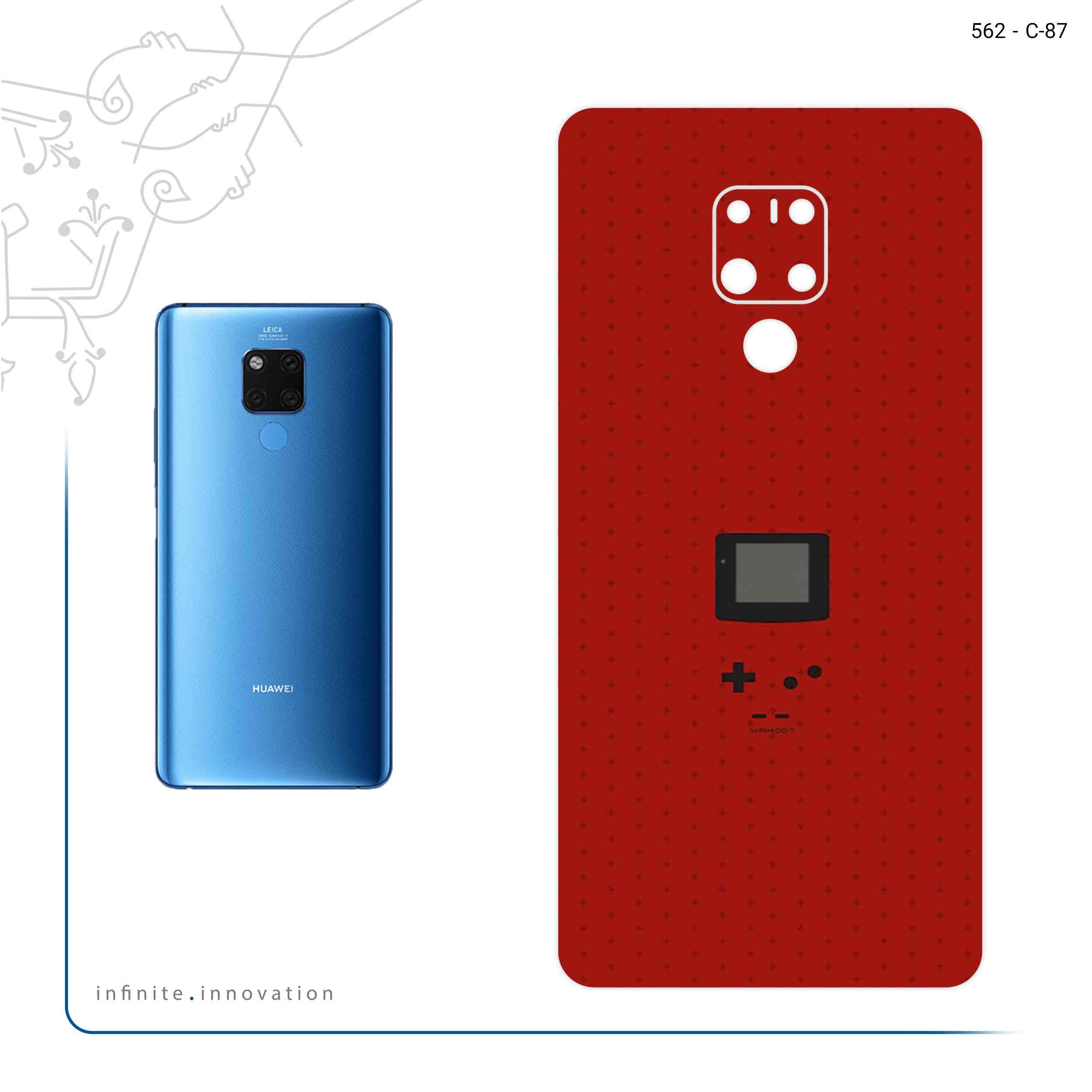 برچسب پوششی ماهوت مدل Minimal GameBoy Icon مناسب برای گوشی موبایل هوآوی Mate 20 X