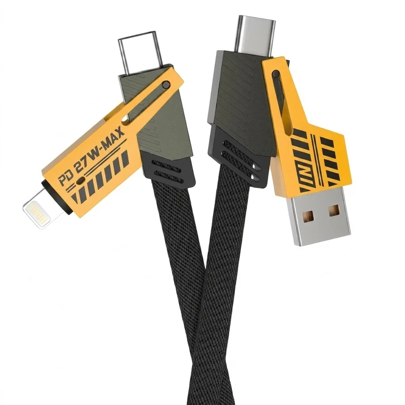 کابل تبدیل USB/USB-C به لایتنینگME-C01/USB-C مدل4in1 طول 1.2 متر
