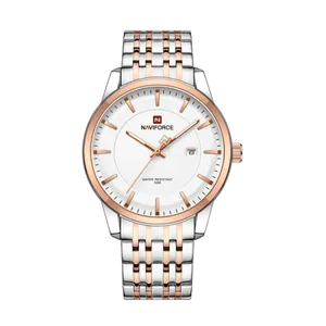 ساعت مچی عقربه‌ای کوارتز زنانه نیوی فورس مدل  NF-9228L-S-W-RG