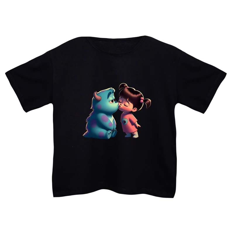 کراپ‌تی شرت آستین کوتاه زنانه مدل کارخانه هیولاها کد 3