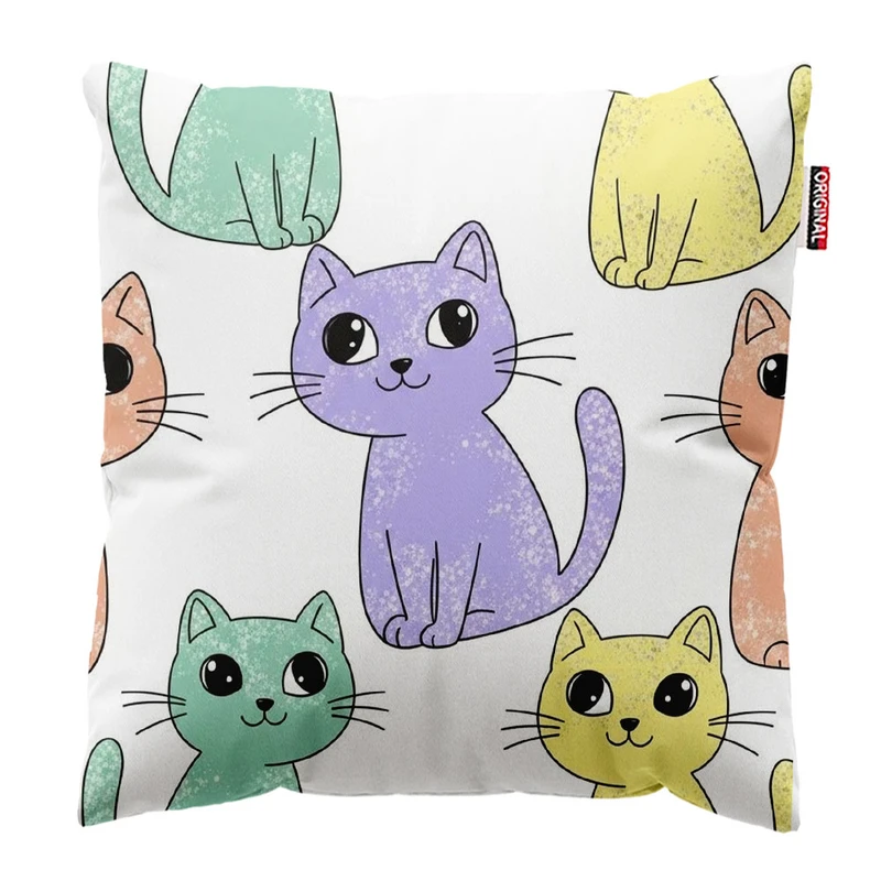 کوسن پاد آفرین طرح گربه کد 3768 سایز 30*30 سانتی متر