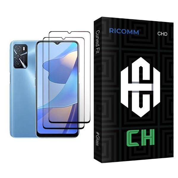 محافظ صفحه نمایش ریکام مدل CH Glass MIX002 مناسب برای گوشی موبایل اوپو A54s بسته دو عددی
