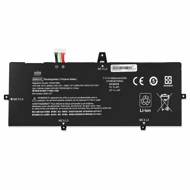 باتری لپ‌تاپ 6 سلولی دابل ام مدل BM04XL مناسب برای لپ تاپ  EliteBook 1030 G3 G4 