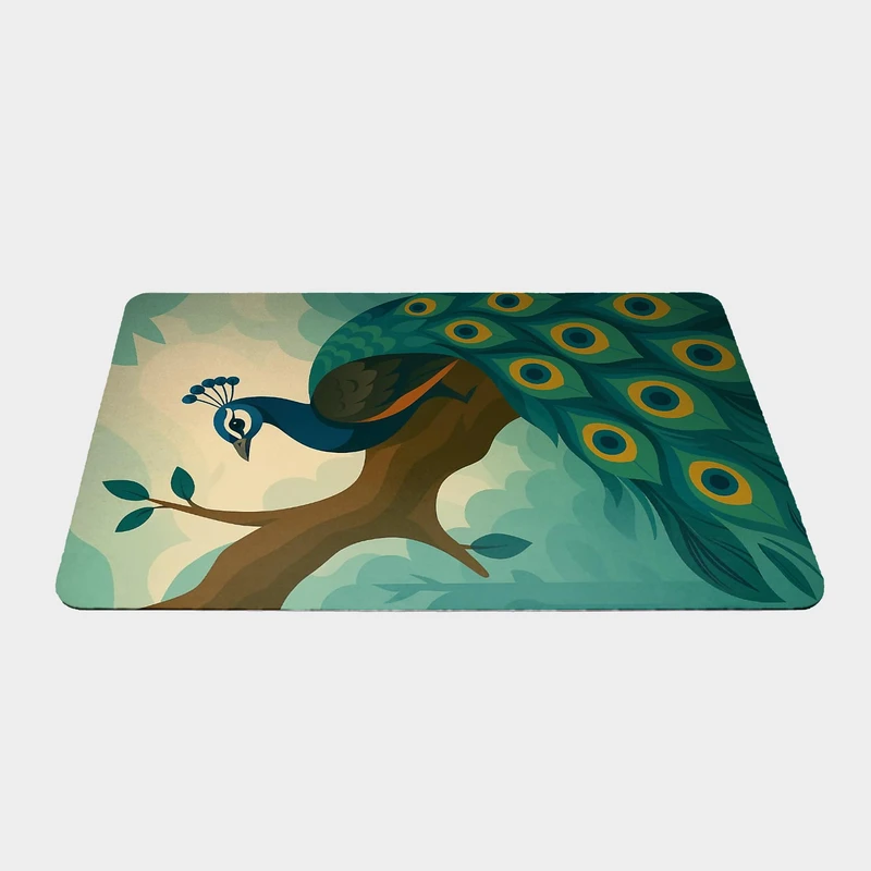 ماوس پد طرح طاووس سایز 24x37 سانتی متر