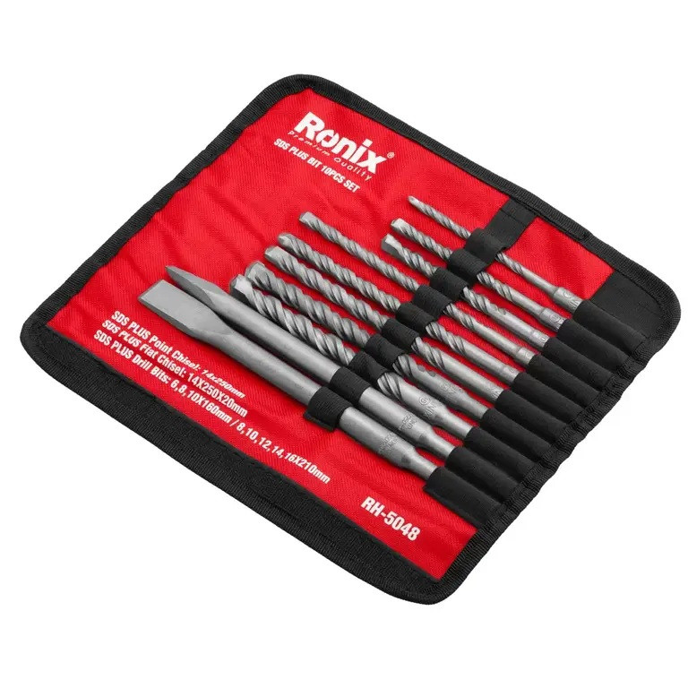 مته و قلم چهار شیار  رونیکس مدل RH-5048 بسته 10 عددی