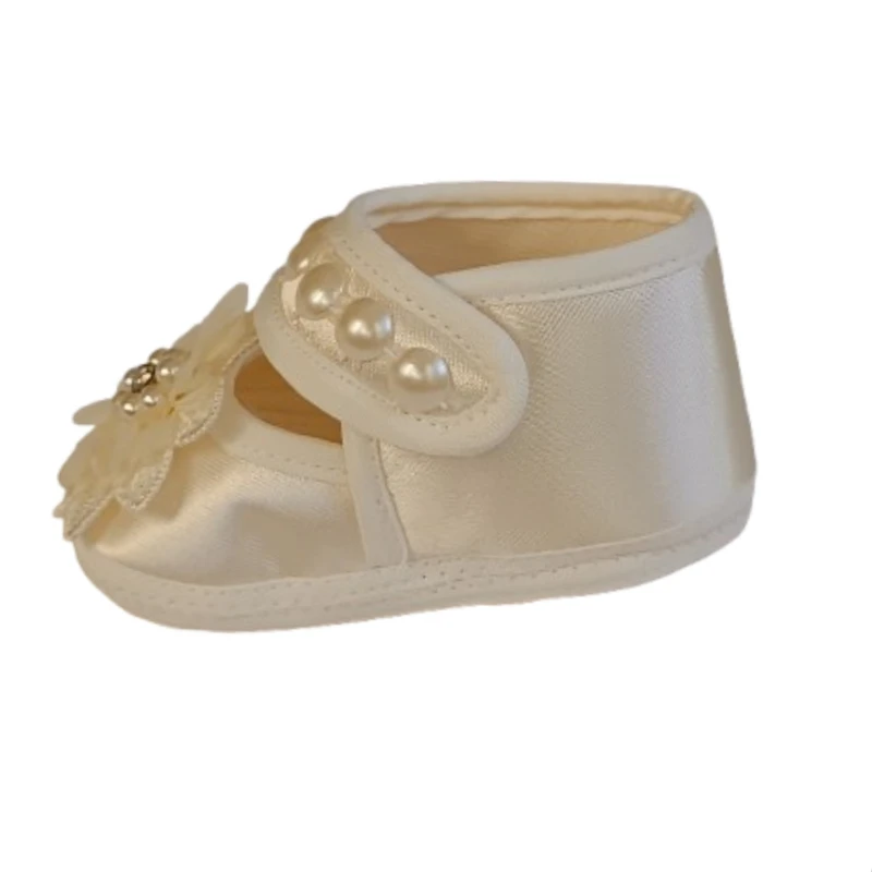 پاپوش نوزادی مدل گل گیپور کد 2