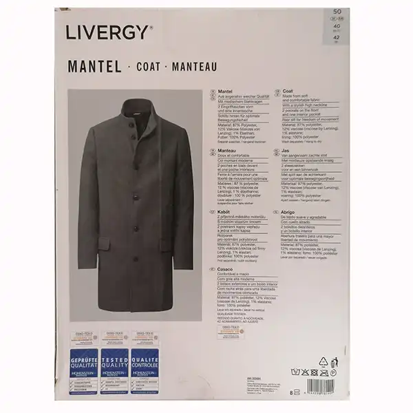 پالتو مردانه لیورجی مدل 12902095