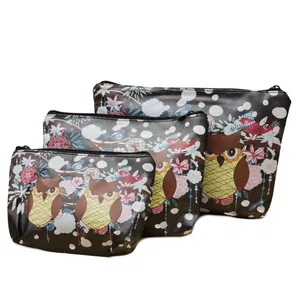 کیف لوازم آرایش زنانه مدل جغدی کد 11 مجموعه 3 عددی