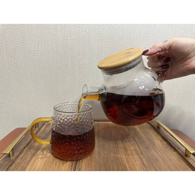 لیوان مدل پفکی دسته طلایی بسته 4 عددی