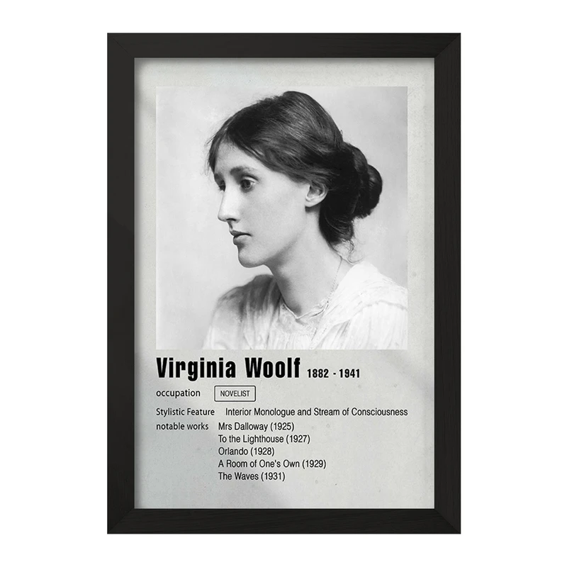 تابلو خندالو مدل ویرجینیا وولف (Virginia Woolf) کد F11923