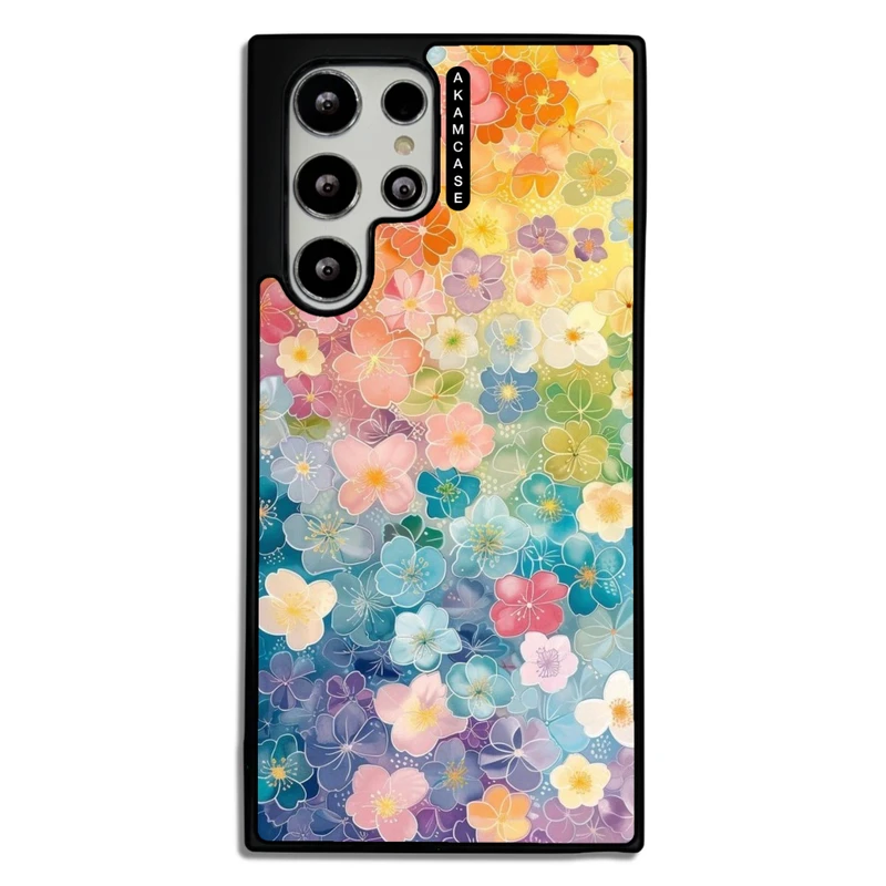 کاور آکام مدل AMC-WSGS22U-FLOWERS-27 مناسب برای گوشی موبایل سامسونگ Galaxy S22 Ultra
