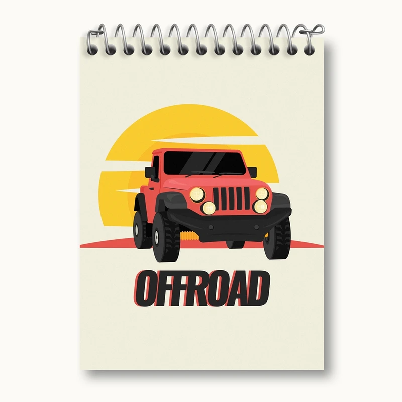 دفتر یادداشت 50 برگ خندالو مدل آفرود Off Road کد 26299