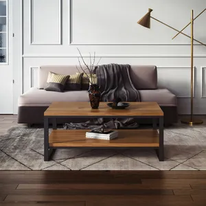 میز جلومبلی مستطیل MDF و فلز مدل راناز 110x70