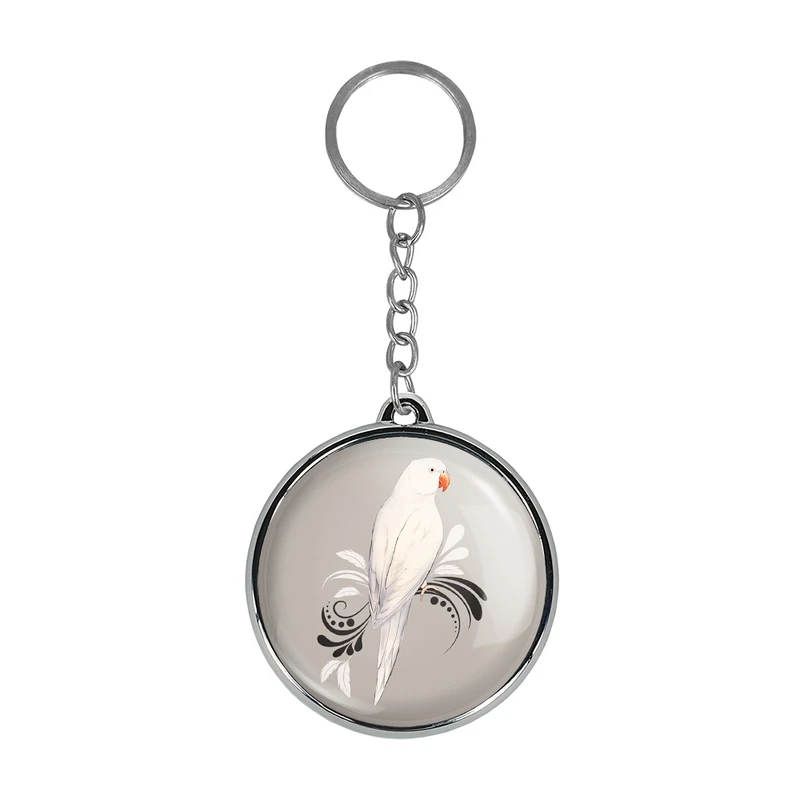 جاکلیدی خندالو طرح پرندگان زینتی مدل دوطرفه کد 3049930500