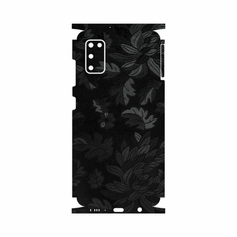 برچسب پوششی ماهوت مدل Black-Wildflower-FullSkin مناسب برای گوشی موبایل سامسونگ Galaxy A41