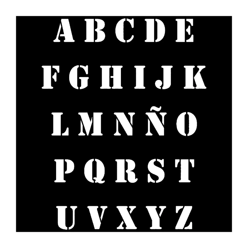  شابلون باتیس آرت طرح حروف لاتین کد 791