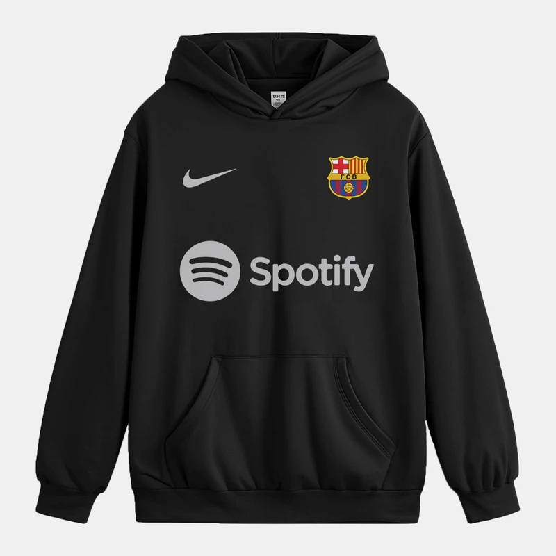 هودی ورزشی مردانه مدل تیم فوتبال بارسلونا اسپانیا v049