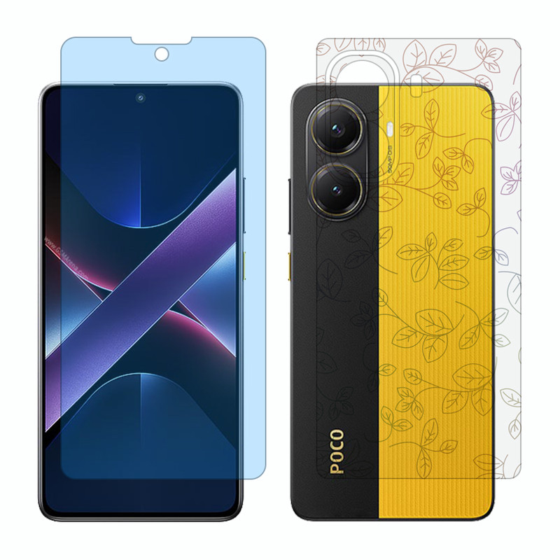 محافظ صفحه نمایش آنتی بلو گلس مدل Together مناسب برای گوشی موبایل شیائومی Poco X7 Pro به همراه برچسب پوششی پشت گوشی