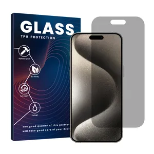 Glass Resistant model privacy screen protector suitable for Apple iPhone 15 Pro Max mobile phone