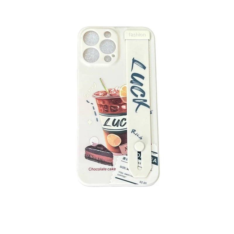 کاور مدل سیلیکونی دستبندی  طرح چای و کیک شکلاتی  مناسب برای گوشی موبایل اپل Iphone 11 promax