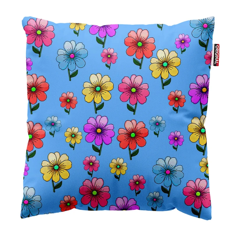 کوسن پاد آفرین طرح گل کد 2909 سایز 30*30 سانتی متر