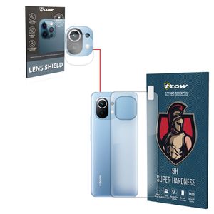 محافظ پشت گوشی ترو مدل mi11lite مناسب برای گوشی موبایل شیائومی Mi 11 Lite به همراه محافظ لنز دوربین 