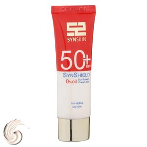 ژل کرم ضدآفتاب ساین اسکین بدون رنگ SPF50 مدل SynShield، مناسب پوست‌های چرب، حجم 50 میلی‌لیتر