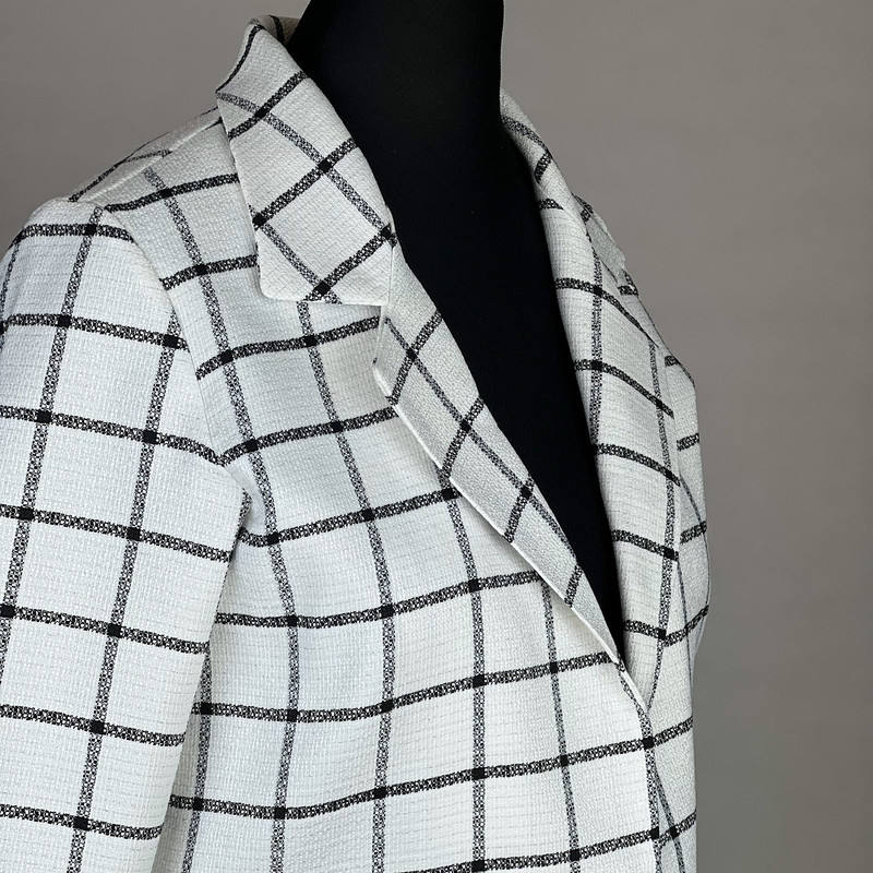 کت زنانه مدل شانل چهارخونه کد AK1135