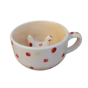 فنجان سرامیکی مدل سورپرایزی طرح مرغ