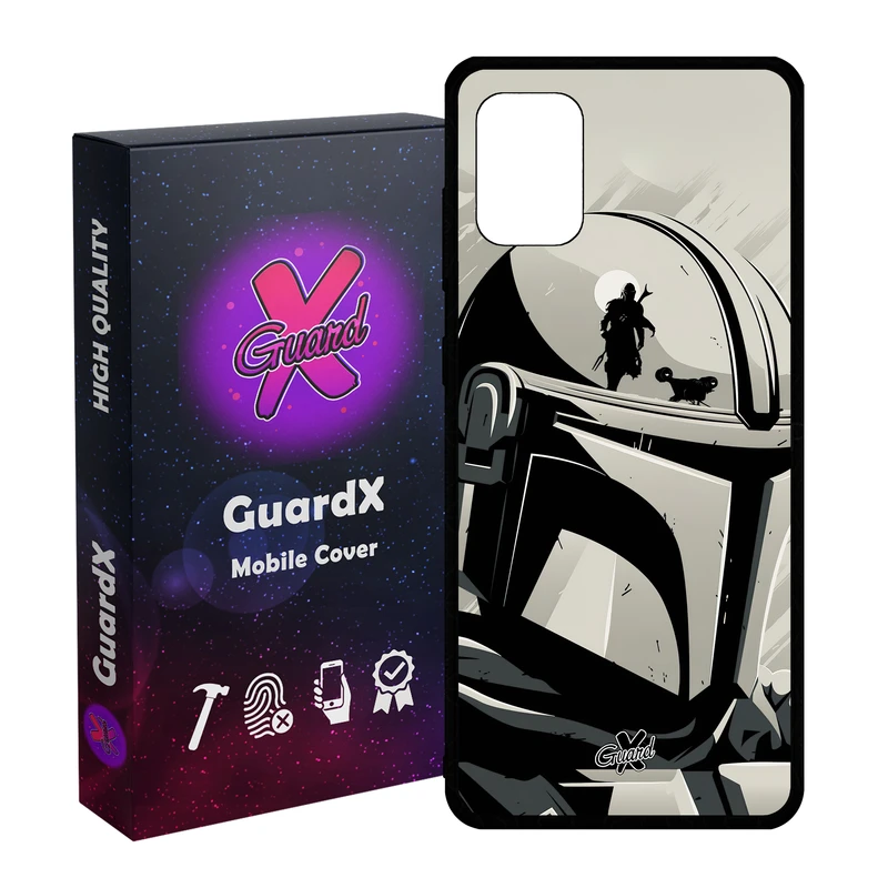 کاور گارد ایکس طرح Mandalorian مدل Glass10502 مناسب برای گوشی موبایل سامسونگ Galaxy A71 4G
