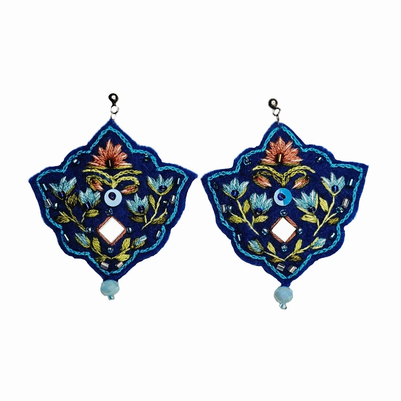 گوشواره دست دوز زنانه مدل دلبر