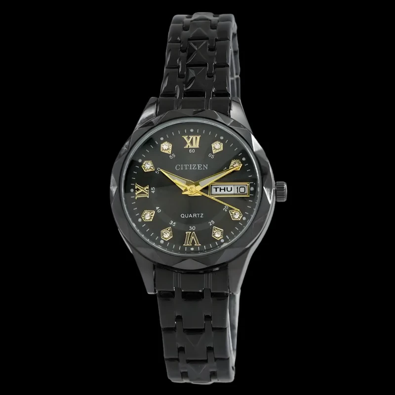 ساعت مچی عقربه‌ای کوارتز زنانه مدل دو تقویم کد cit_05