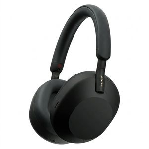 هدفون بی‌سیم سونی مدل WH-1000XM5 با نویز کنسلینگ فعال (ANC)، درگاه شارژ USB Type-C، دارای 4 میکروفون با فناوری Beamforming، پشتیبانی از دستیار صوتی، قابلیت اتصال همزمان به دو دستگاه