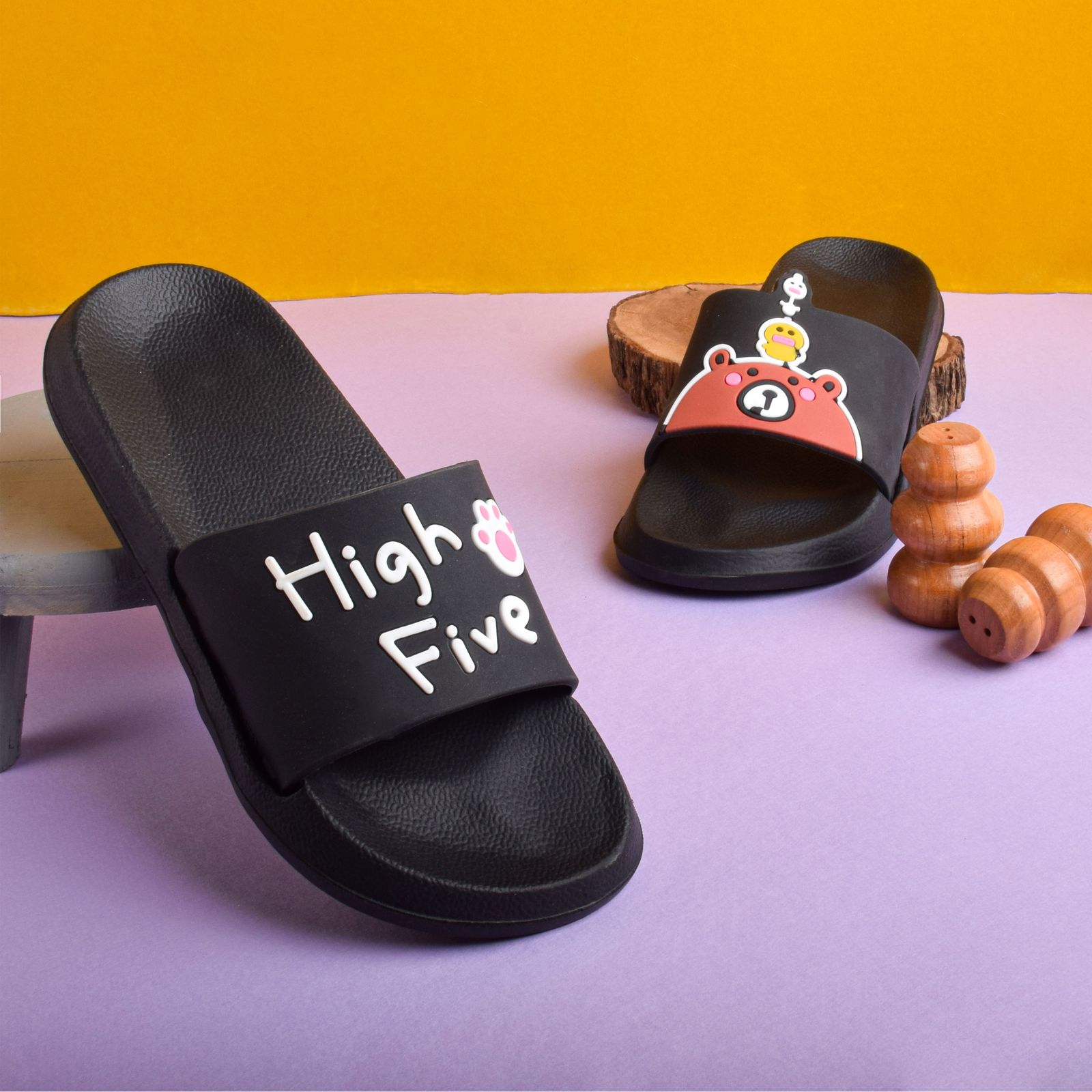 دمپایی زنانه پایون مدل High Five BK.2856 -  - 5
