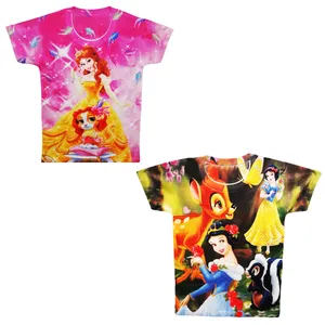 تی شرت دخترانه طرح سفیدبرفی و پرنسس بل کد Q10 مجموعه 2 عددی